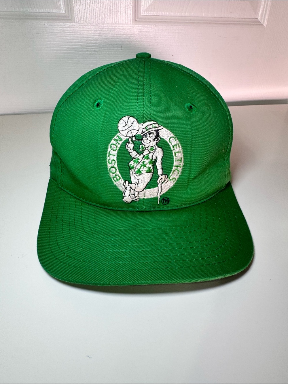 Vintage 80s 90s Boston Celtics Snapback Hat Made in ROC Green NBA